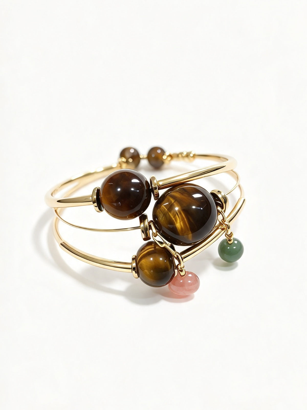 Bracelete Flora mix de Pedras, Madrepérolas e metais banhados em ouro 2
