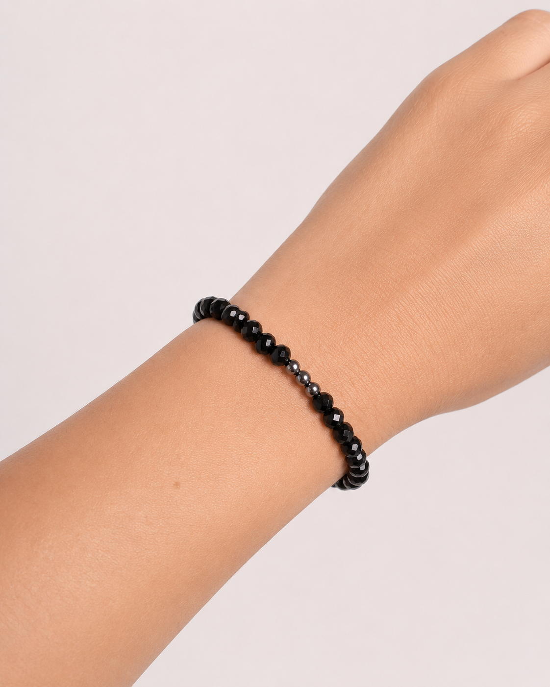 Pulseira Riley aro cristais e metais banhados em grafite 1
