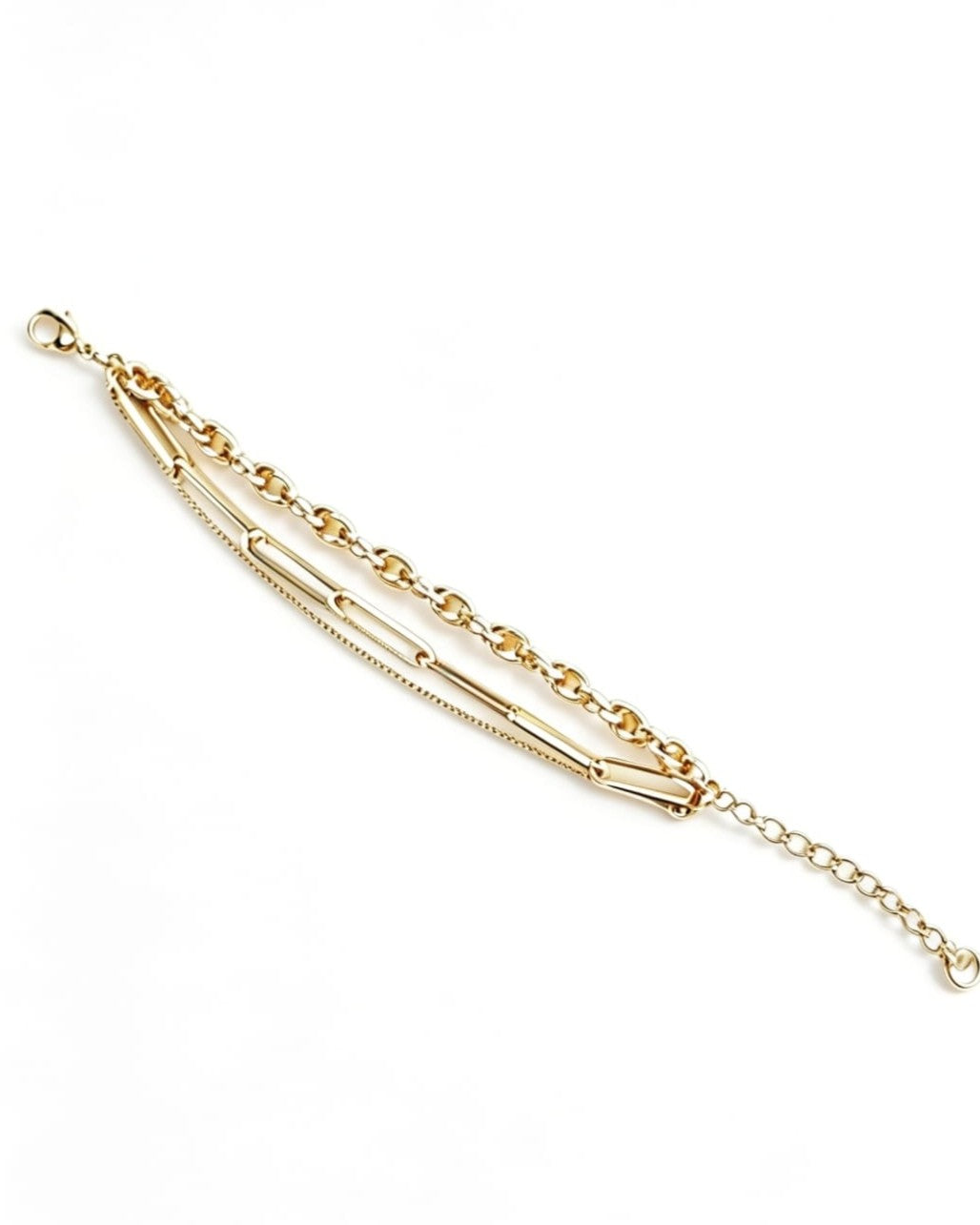 Pulseira Yara mix correntes banhadas em ouro 2