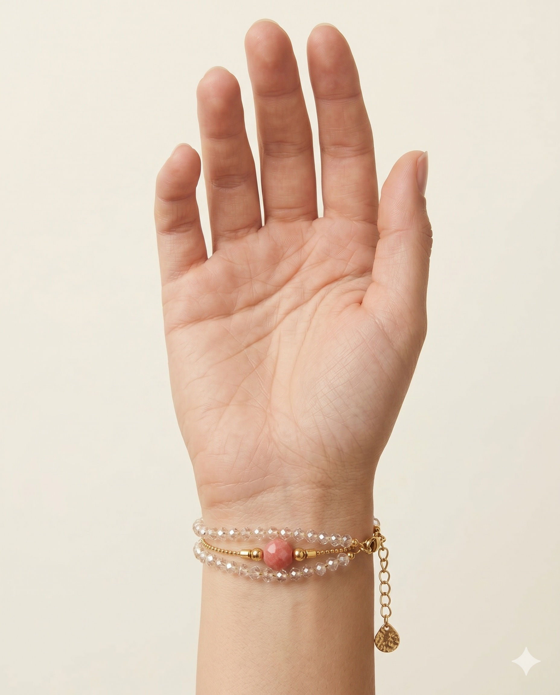 Pulseira Kaila Pedra Jade e metais banhados em ouro 1