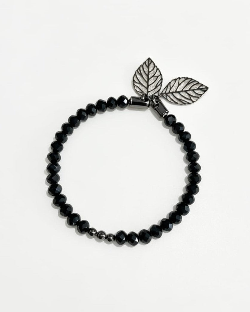 Pulseira Riley aro cristais e metais banhados em grafite 2
