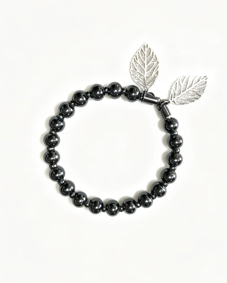 Pulseira Riley aro esferas de metais banhados em grafite 2