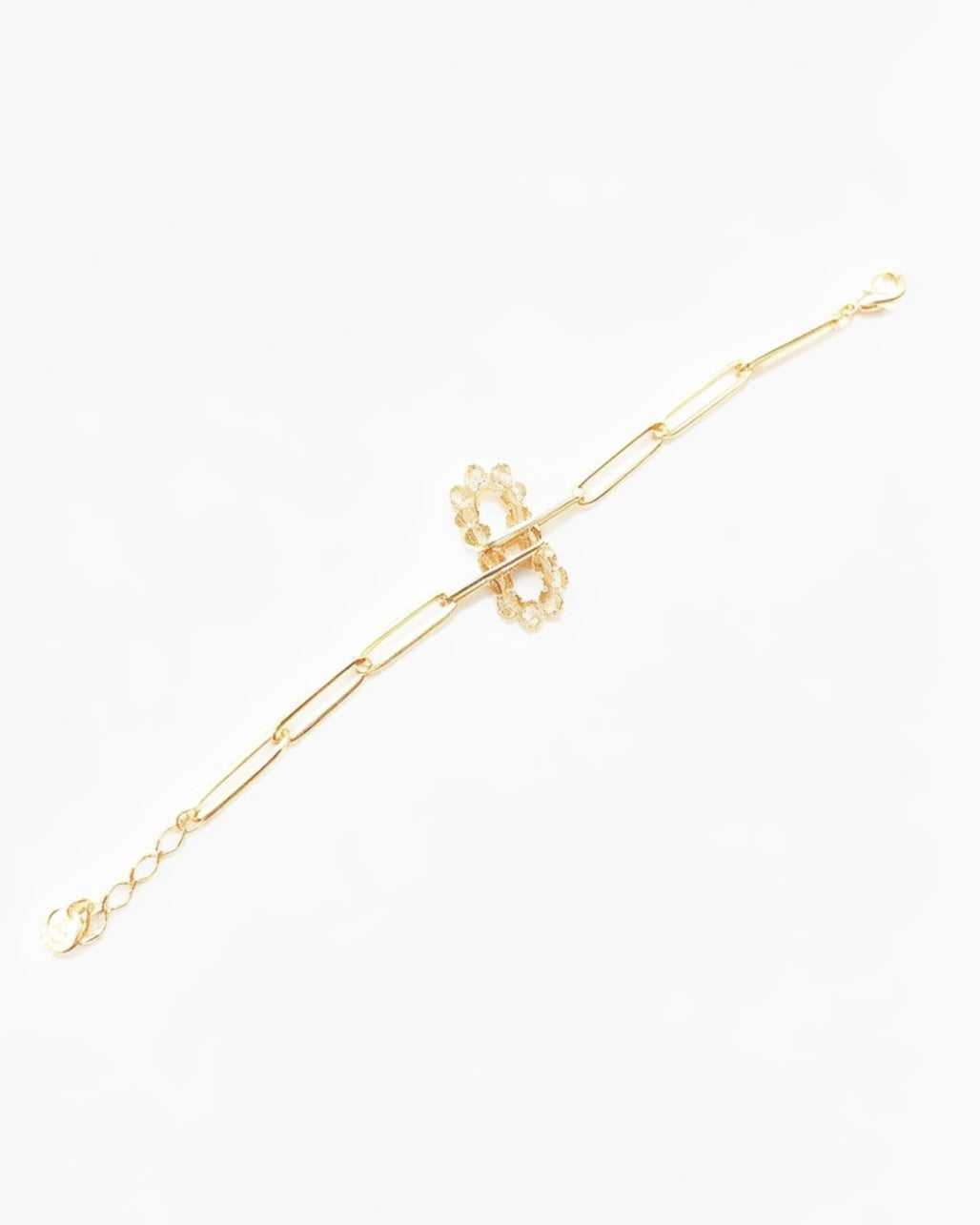 Pulseira Madie cristais e metais banhados em ouro 2